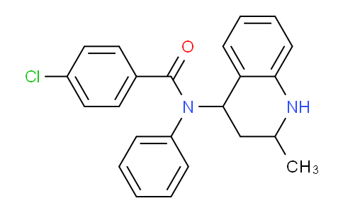 CAS No. 305864-39-5, 4-Chloro-N-(2-methyl-1,2,3,4-tetrahydroquinolin-4-yl)-N-phenylbenzamide