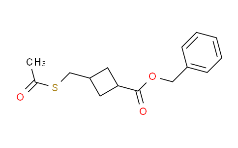 CAS No. 1956327-55-1, Benzyl 3-((acetylthio)methyl)cyclobutanecarboxylate