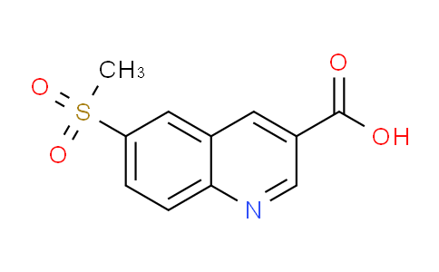 CAS No. 1956366-84-9, 6-(Methylsulfonyl)quinoline-3-carboxylic acid