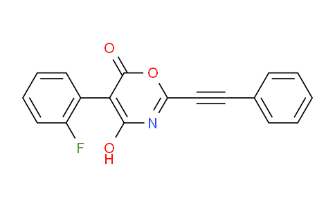 CAS No. 1956370-01-6, 5-(2-Fluorophenyl)-4-hydroxy-2-(phenylethynyl)-6H-1,3-oxazin-6-one
