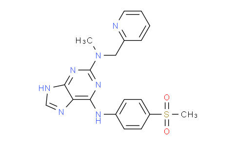 CAS No. 1956371-01-9, N2-Methyl-N6-(4-(methylsulfonyl)phenyl)-N2-(pyridin-2-ylmethyl)-9H-purine-2,6-diamine