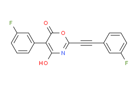 CAS No. 1956376-36-5, 5-(3-Fluorophenyl)-2-((3-fluorophenyl)ethynyl)-4-hydroxy-6H-1,3-oxazin-6-one