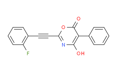 CAS No. 1956377-05-1, 2-((2-Fluorophenyl)ethynyl)-4-hydroxy-5-phenyl-6H-1,3-oxazin-6-one