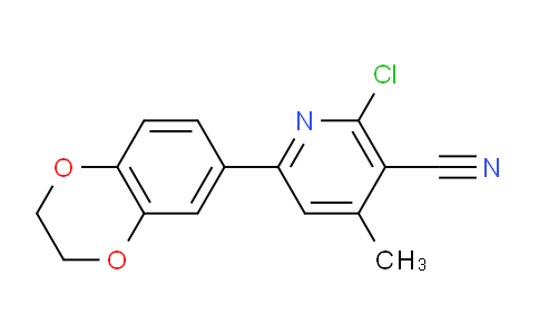 CAS No. 1956380-13-4, 2-Chloro-6-(2,3-dihydrobenzo[b][1,4]dioxin-6-yl)-4-methylnicotinonitrile
