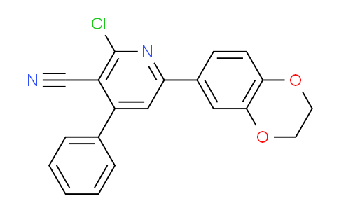 CAS No. 1956382-94-7, 2-Chloro-6-(2,3-dihydrobenzo[b][1,4]dioxin-6-yl)-4-phenylnicotinonitrile