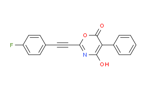 CAS No. 1956385-72-0, 2-((4-Fluorophenyl)ethynyl)-4-hydroxy-5-phenyl-6H-1,3-oxazin-6-one