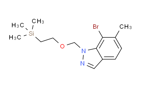 CAS No. 1956386-57-4, 7-Bromo-6-methyl-1-((2-(trimethylsilyl)ethoxy)methyl)-1H-indazole