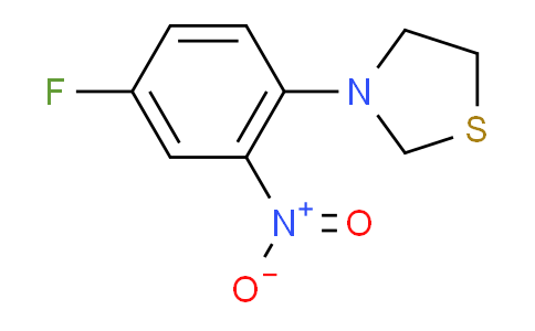 CAS No. 1779120-16-9, 3-(4-Fluoro-2-nitrophenyl)thiazolidine