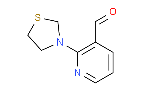 CAS No. 1779121-45-7, 2-(Thiazolidin-3-yl)nicotinaldehyde