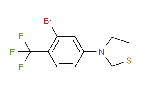 CAS No. 1779122-59-6, 3-(3-Bromo-4-(trifluoromethyl)phenyl)thiazolidine