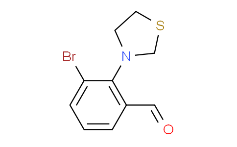 CAS No. 1779127-29-5, 3-Bromo-2-(thiazolidin-3-yl)benzaldehyde