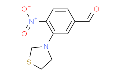 CAS No. 1779130-51-6, 4-Nitro-3-(thiazolidin-3-yl)benzaldehyde