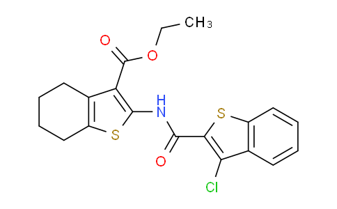 CAS No. 313960-53-1, Ethyl 2-(3-chlorobenzo[b]thiophene-2-carboxamido)-4,5,6,7-tetrahydrobenzo[b]thiophene-3-carboxylate