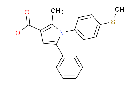 CAS No. 306936-46-9, 2-Methyl-1-(4-(methylthio)phenyl)-5-phenyl-1H-pyrrole-3-carboxylic acid