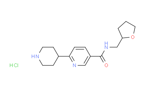 CAS No. 1361115-88-9, 6-(Piperidin-4-yl)-N-((tetrahydrofuran-2-yl)methyl)nicotinamide hydrochloride