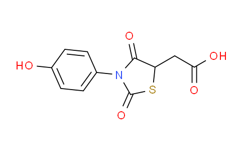 CAS No. 302949-04-8, 2-(3-(4-Hydroxyphenyl)-2,4-dioxothiazolidin-5-yl)acetic acid