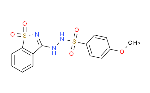 CAS No. 351066-12-1, N'-(1,1-Dioxidobenzo[d]isothiazol-3-yl)-4-methoxybenzenesulfonohydrazide