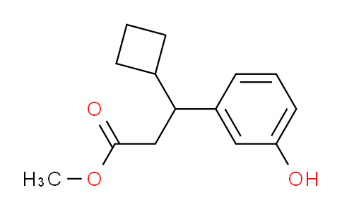 CAS No. 1623144-96-6, Methyl 3-Cyclobutyl-3-(3-hydroxyphenyl)propanoate