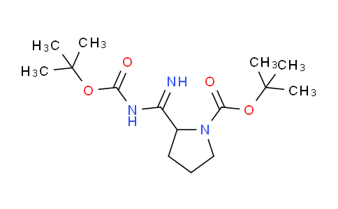 CAS No. 1624260-99-6, tert-Butyl 2-(N-(tert-butoxycarbonyl)carbamimidoyl)pyrrolidine-1-carboxylate