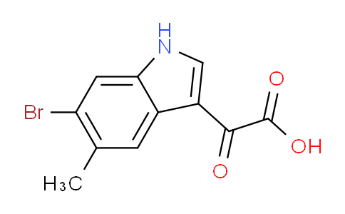 CAS No. 2097800-21-8, 2-(6-Bromo-5-methyl-3-indolyl)-2-oxoacetic Acid