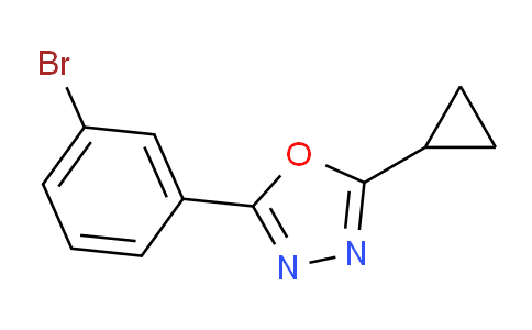 CAS No. 39959-43-8, 2-(3-Bromophenyl)-5-cyclopropyl-1,3,4-oxadiazole