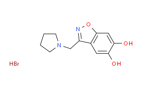 CAS No. 1616606-36-0, 3-(Pyrrolidin-1-ylmethyl)benzo[d]isoxazole-5,6-diol hydrobromide