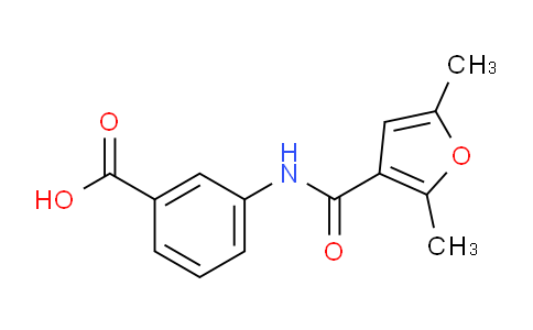 CAS No. 346579-89-3, 3-(2,5-Dimethylfuran-3-carboxamido)benzoic acid