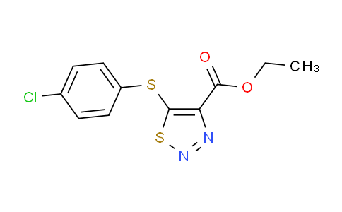CAS No. 338760-67-1, Ethyl 5-((4-chlorophenyl)thio)-1,2,3-thiadiazole-4-carboxylate