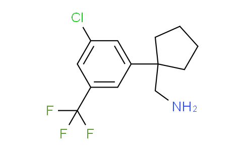 CAS No. 1896976-40-1, 1-[3-Chloro-5-(trifluoromethyl)phenyl]cyclopentanemethanamine
