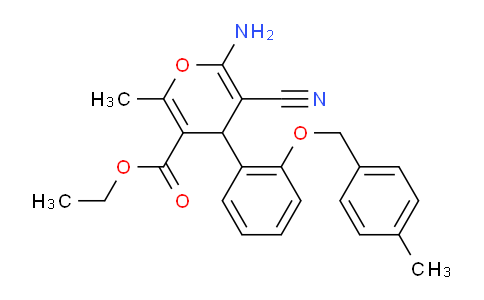 CAS No. 337505-95-0, Ethyl 6-amino-5-cyano-2-methyl-4-(2-((4-methylbenzyl)oxy)phenyl)-4H-pyran-3-carboxylate