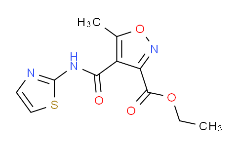 CAS No. 338408-87-0, Ethyl 5-methyl-4-(thiazol-2-ylcarbamoyl)isoxazole-3-carboxylate