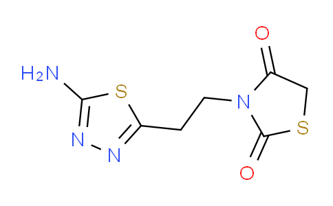 CAS No. 448917-02-0, 3-(2-(5-Amino-1,3,4-thiadiazol-2-yl)ethyl)thiazolidine-2,4-dione