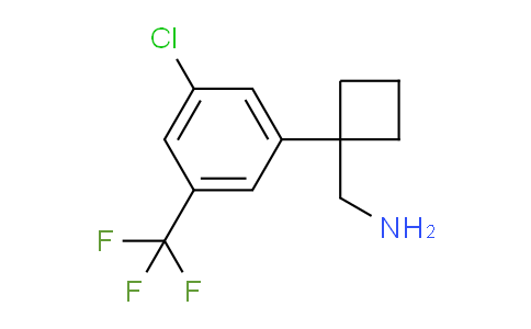 CAS No. 1891183-89-3, 1-[3-Chloro-5-(trifluoromethyl)phenyl]cyclobutanemethanamine