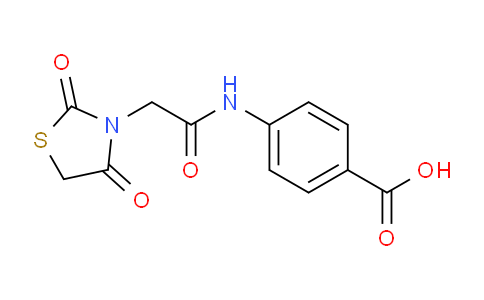 CAS No. 450390-36-0, 4-(2-(2,4-Dioxothiazolidin-3-yl)acetamido)benzoic acid