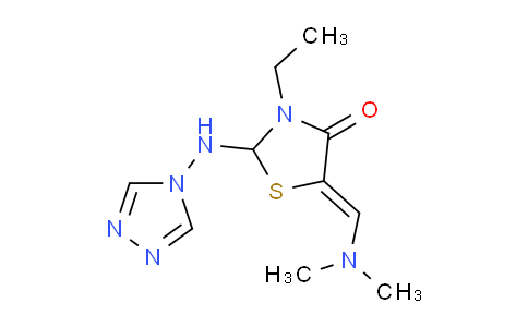 MC812454 | 453557-84-1 | 2-((4H-1,2,4-Triazol-4-yl)amino)-5-((dimethylamino)methylene)-3-ethylthiazolidin-4-one
