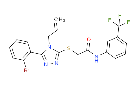 CAS No. 332910-81-3, 2-((4-Allyl-5-(2-bromophenyl)-4H-1,2,4-triazol-3-yl)thio)-N-(3-(trifluoromethyl)phenyl)acetamide