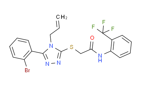 CAS No. 332910-82-4, 2-((4-Allyl-5-(2-bromophenyl)-4H-1,2,4-triazol-3-yl)thio)-N-(2-(trifluoromethyl)phenyl)acetamide