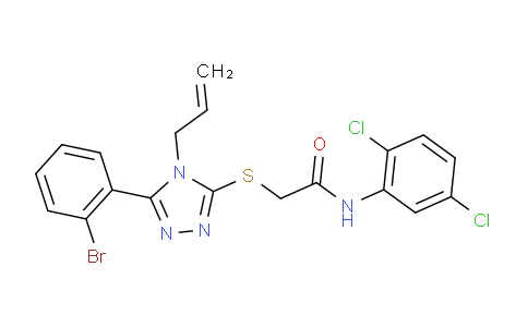CAS No. 332912-93-3, 2-((4-Allyl-5-(2-bromophenyl)-4H-1,2,4-triazol-3-yl)thio)-N-(2,5-dichlorophenyl)acetamide