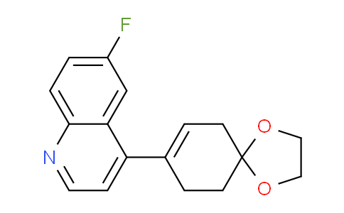 CAS No. 1923846-47-2, 6-Fluoro-4-(1,4-dioxaspiro[4.5]dec-7-en-8-yl)quinoline