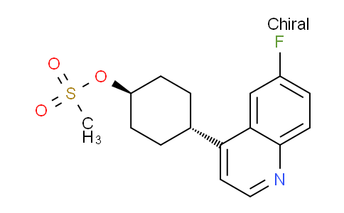 CAS No. 1923846-50-7, trans-4-(6-Fluoro-4-quinolyl)cyclohexyl Methanesulfonate
