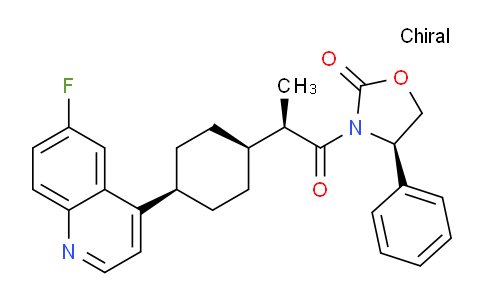 CAS No. 1923846-52-9, (R)-3-[(R)-2-[cis-4-(6-Fluoro-4-quinolyl)cyclohexyl]propanoyl]-4-phenyl-2-oxazolidinone