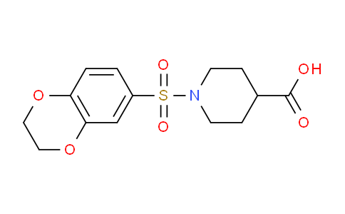 CAS No. 461456-17-7, 1-((2,3-Dihydrobenzo[b][1,4]dioxin-6-yl)sulfonyl)piperidine-4-carboxylic acid