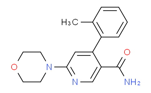 CAS No. 342417-06-5, 6-Morpholino-4-(o-tolyl)nicotinamide
