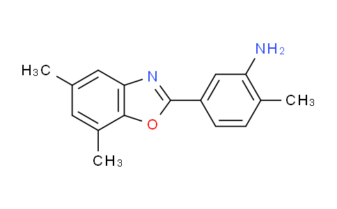 CAS No. 293737-72-1, 5-(5,7-Dimethylbenzo[d]oxazol-2-yl)-2-methylaniline