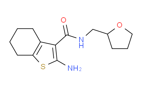 CAS No. 446830-04-2, 2-Amino-N-((tetrahydrofuran-2-yl)methyl)-4,5,6,7-tetrahydrobenzo[b]thiophene-3-carboxamide