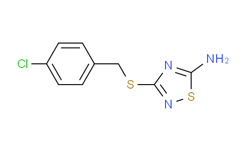 CAS No. 519044-86-1, 3-((4-Chlorobenzyl)thio)-1,2,4-thiadiazol-5-amine