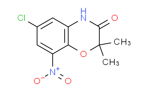 CAS No. 327026-99-3, 6-Chloro-2,2-dimethyl-8-nitro-2H-benzo[b][1,4]oxazin-3(4H)-one