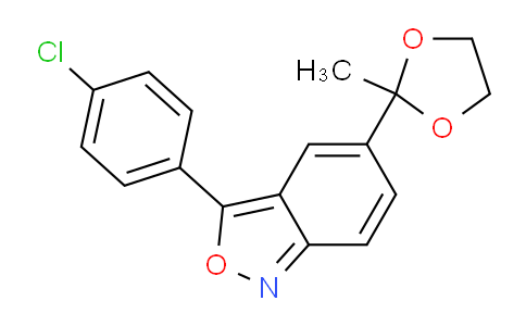 CAS No. 327041-41-8, 3-(4-Chlorophenyl)-5-(2-methyl-1,3-dioxolan-2-yl)benzo[c]isoxazole