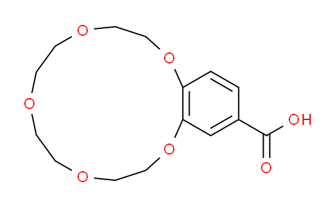 CAS No. 56683-55-7, 2,3,5,6,8,9,11,12-Octahydrobenzo[b][1,4,7,10,13]pentaoxacyclopentadecine-15-carboxylic acid