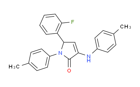 CAS No. 330646-67-8, 5-(2-Fluorophenyl)-1-(p-tolyl)-3-(p-tolylamino)-1H-pyrrol-2(5H)-one